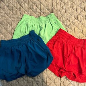 Lululemon Tracker shorts. 3 pairs selling together.